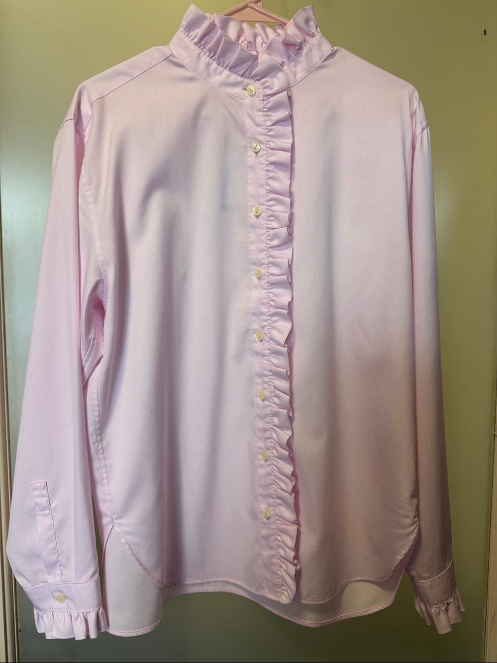 Hinson Wu pink ruffle Nora Top 
NEW with Tags 
Size Large